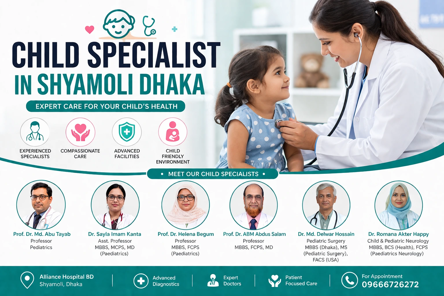 Child Specialist in Shyamoli Dhaka – Alliance Hospital BD