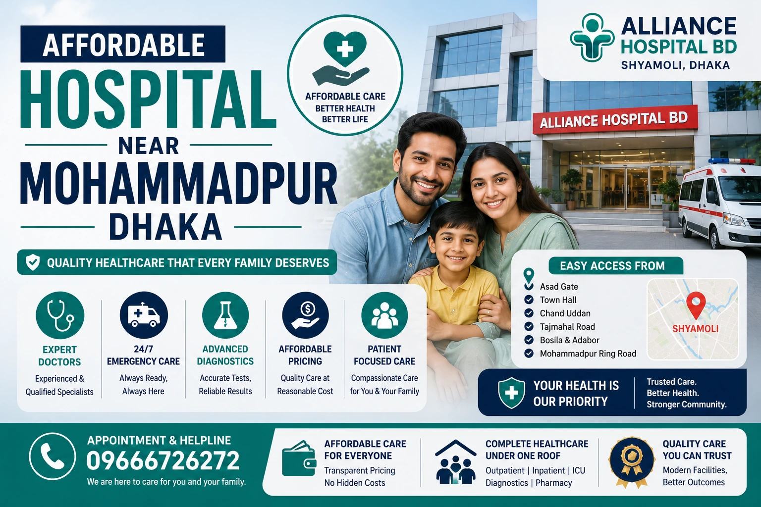Affordable Hospital Near Mohammadpur Dhaka